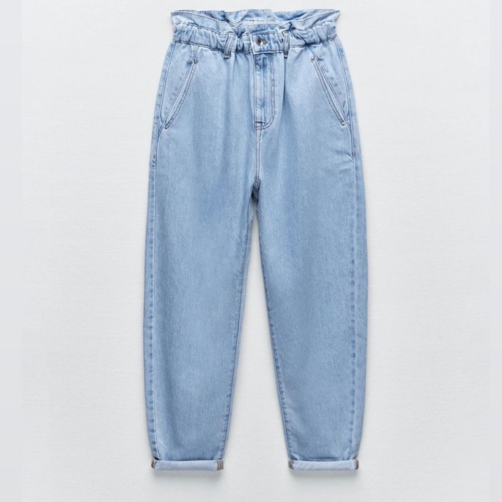 Zara baggy paperbag jeans